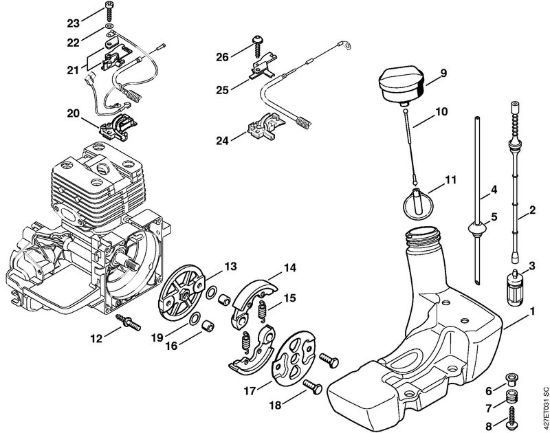 Serbatoio carburante, Raccordo BT 120 C BT 120 C brand Stihl